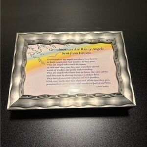 Music Box - Grandmother plaque - Silver Framed Grandmother Quote Plaque